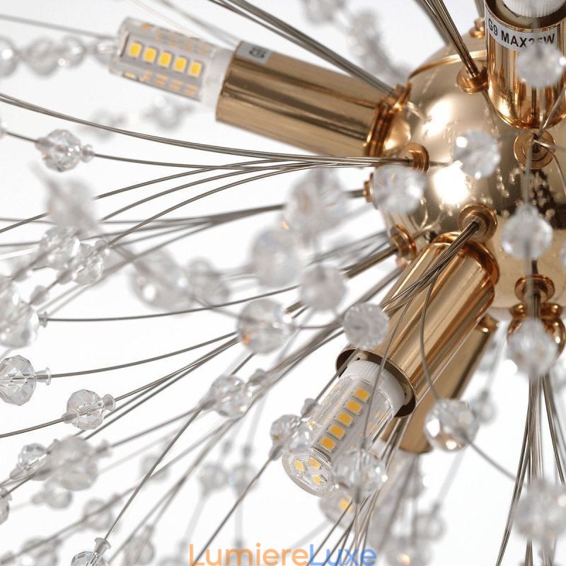 Lustre feu d'artifice 8 lumières, suspension pissenlit