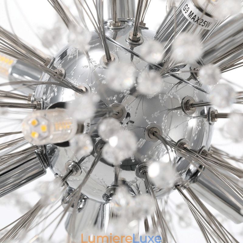 Lustre feu d'artifice 8 lumières, suspension pissenlit