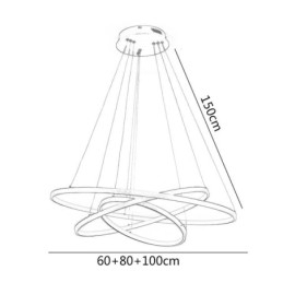 Suspension moderne à 3 anneaux
