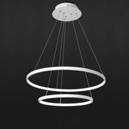 Suspension simple et moderne en aluminium à double anneau