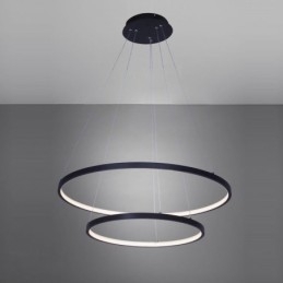 Suspension simple et moderne en aluminium à double anneau