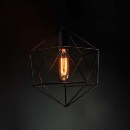 Lustre vintage de style européen en forme de diamant noir
