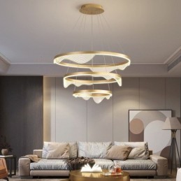 Suspension Golden Wave Ripple 3 lumières
