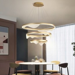 Suspension Golden Wave Ripple 3 lumières