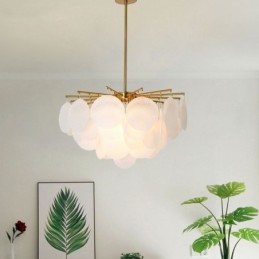 Suspension moderne à 6 lampes en forme de verre