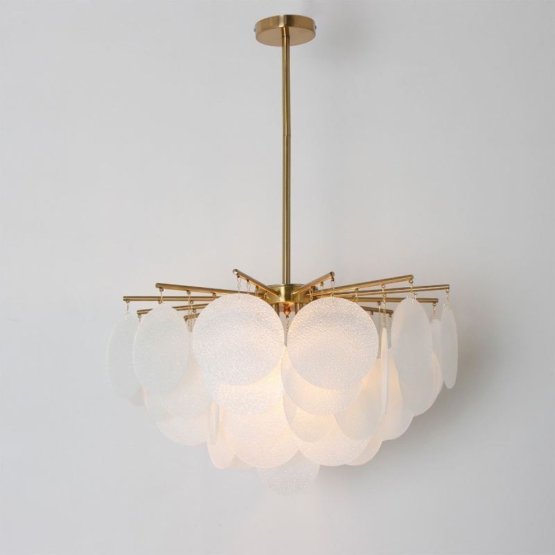 Suspension moderne à 6 lampes en forme de verre