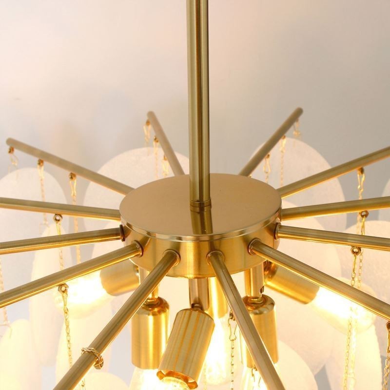 Suspension moderne à 6 lampes en forme de verre
