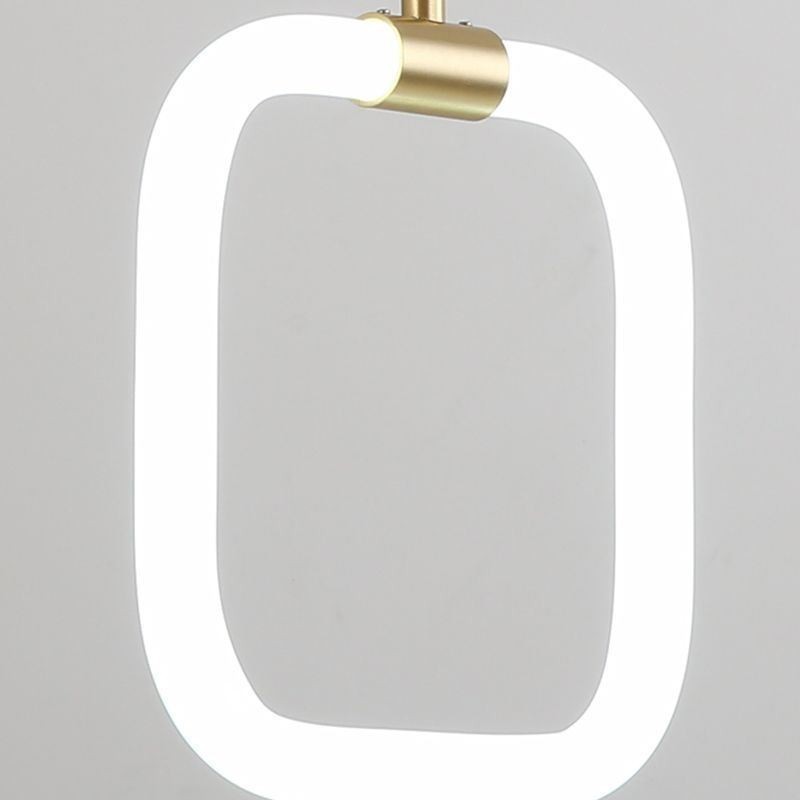 Plafonnier suspendu moderne et simple en laiton