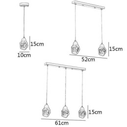Mini plafonnier suspendu en forme de boule de cristal simple