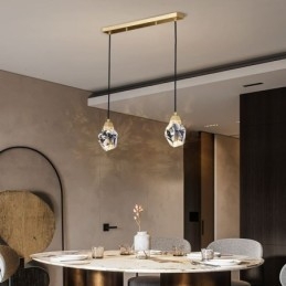 Mini plafonnier suspendu en forme de boule de cristal simple