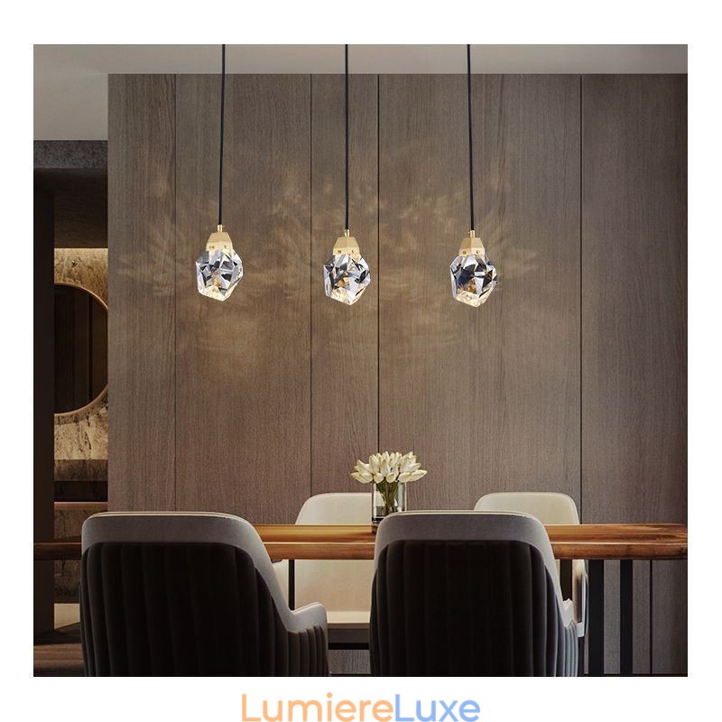 Mini plafonnier suspendu en forme de boule de cristal simple