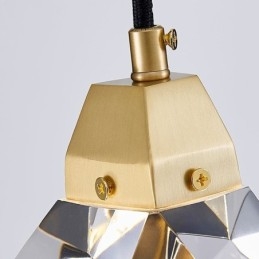Mini plafonnier suspendu en forme de boule de cristal simple