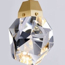 Mini plafonnier suspendu en forme de boule de cristal simple