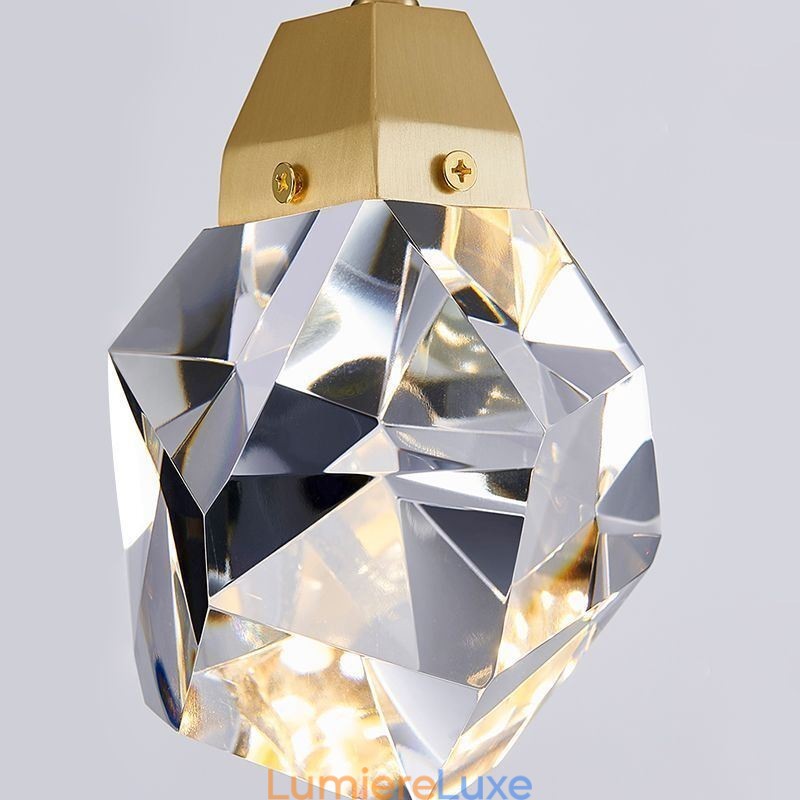 Mini plafonnier suspendu en forme de boule de cristal simple