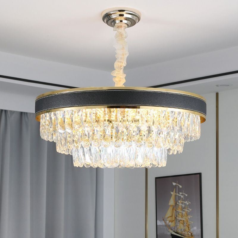 Suspension moderne en cristal, 9, 12 ou 16 lumières