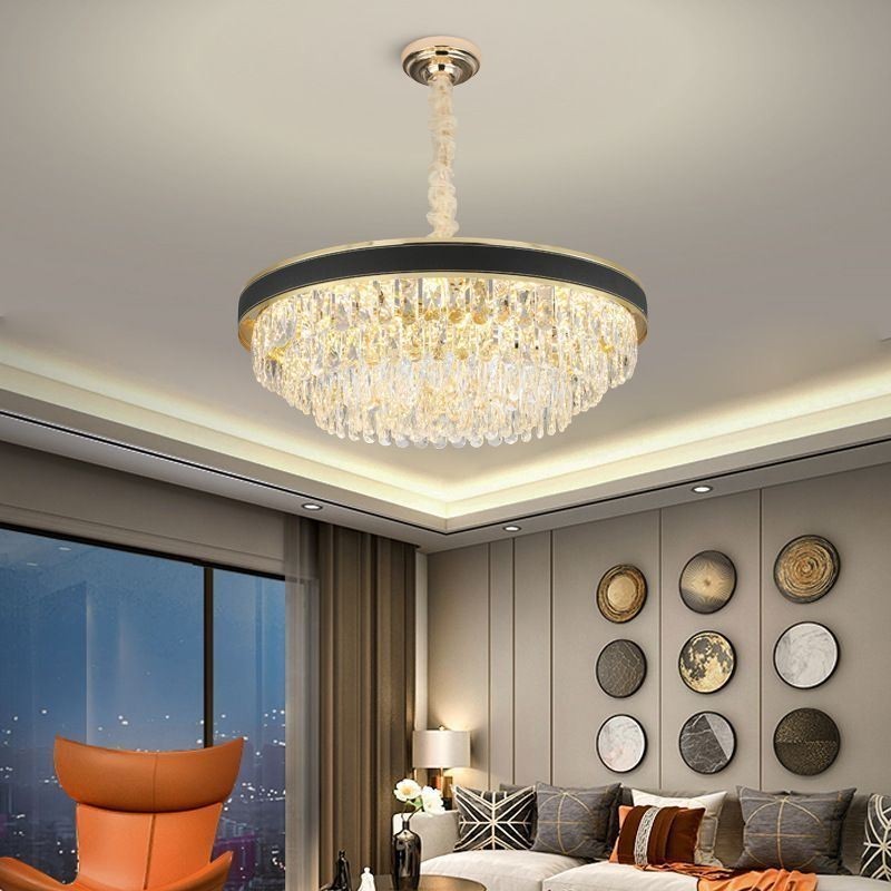 Suspension moderne en cristal, 9, 12 ou 16 lumières