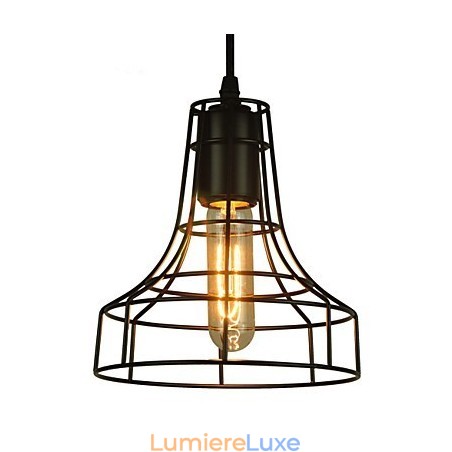 Lustre vintage de style européen pour suspension noire Lustre vintage de style européen pour suspension noire