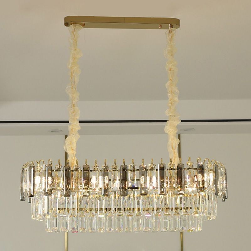 Suspension rectangulaire en cristal
