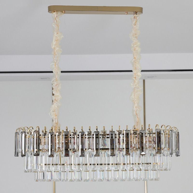 Suspension rectangulaire en cristal