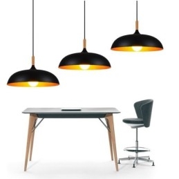 Suspension moderne et minimaliste, luminaire décoratif noir et blanc