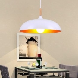 Suspension moderne et minimaliste, luminaire décoratif noir et blanc