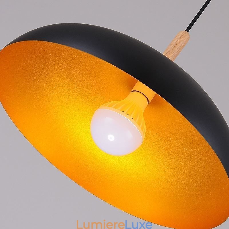 Suspension moderne et minimaliste, luminaire décoratif noir et blanc