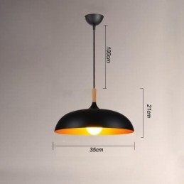 Suspension moderne et minimaliste, luminaire décoratif noir et blanc