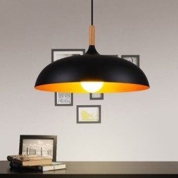 Suspension moderne et minimaliste, luminaire décoratif noir et blanc
