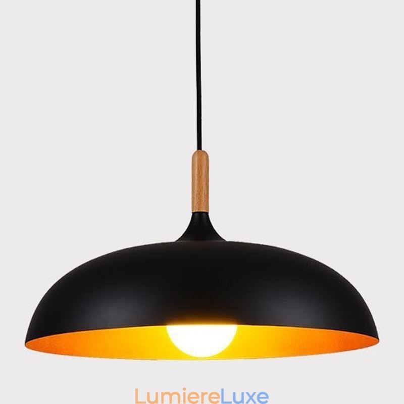 Suspension moderne et minimaliste, luminaire décoratif noir et blanc