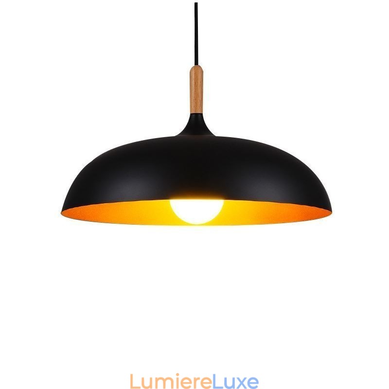 Suspension moderne et minimaliste, luminaire décoratif noir et blanc