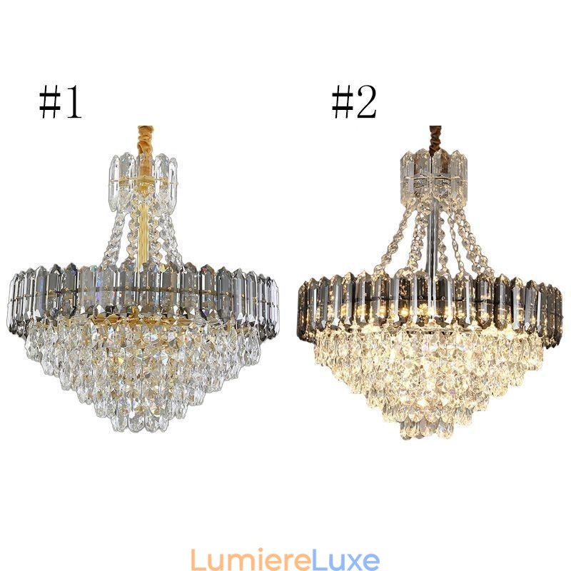 Suspension en cristal, luminaire suspendu conique