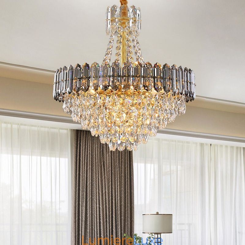 Suspension en cristal, luminaire suspendu conique