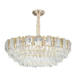 Plafonnier rond suspendu en cristal