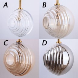 Suspension en verre créative et décorative en forme de globe en verre pour loft