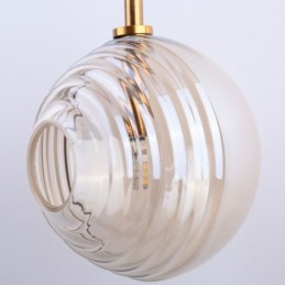 Suspension en verre créative et décorative en forme de globe en verre pour loft