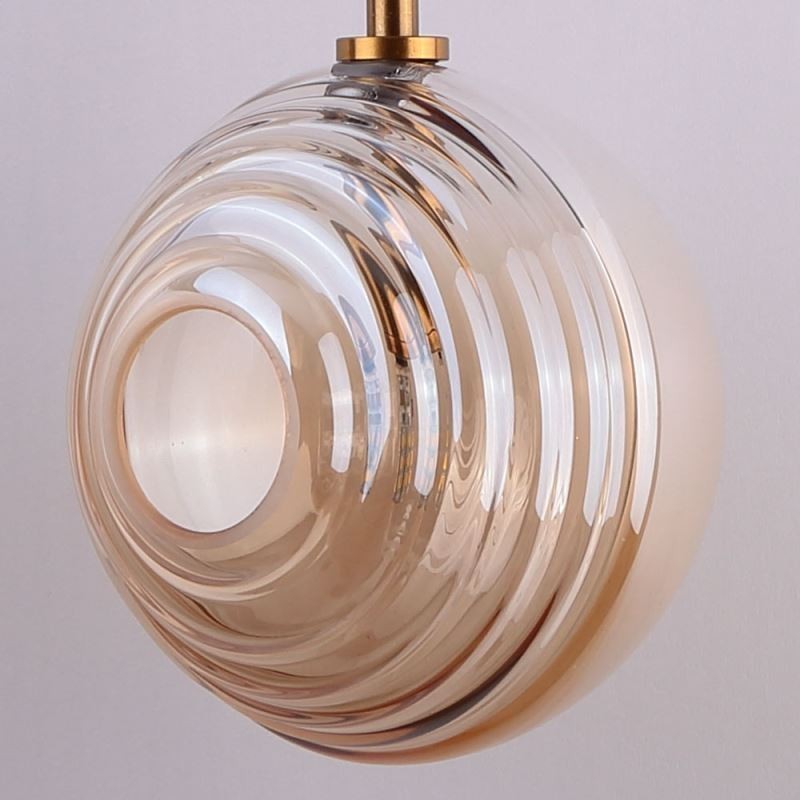 Suspension en verre créative et décorative en forme de globe en verre pour loft