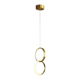 Suspension avec anneaux en laiton, luminaire décoratif