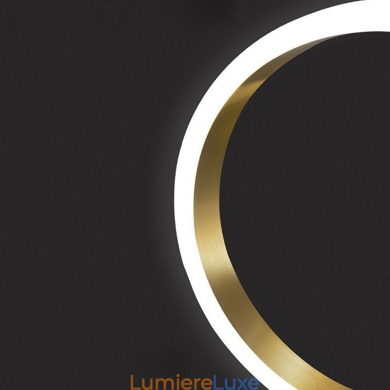 Suspension avec anneaux en laiton, luminaire décoratif