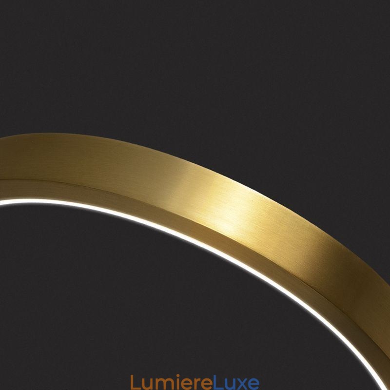 Suspension avec anneaux en laiton, luminaire décoratif