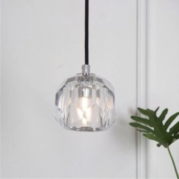 Plafonnier suspendu moderne en cristal en forme de ballon de football