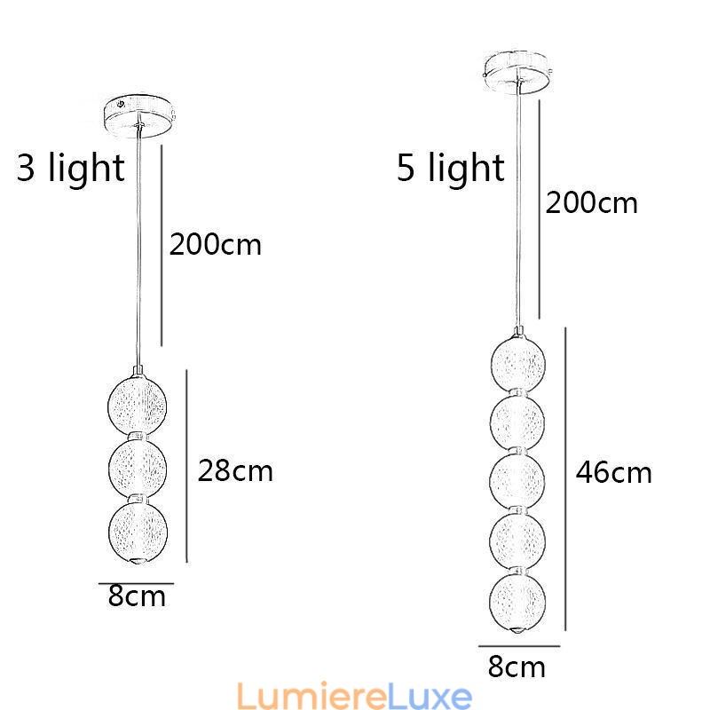 Suspension décorative en perles acryliques