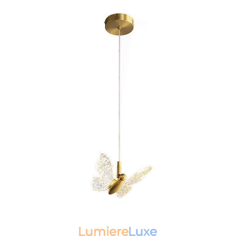 Suspension en acrylique en forme de papillon