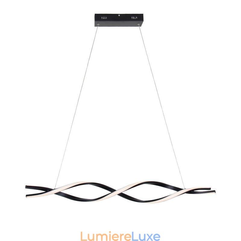 Luminaires suspendus modernes en forme de vague noire
