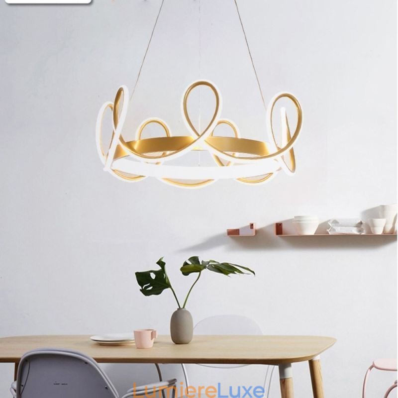 Suspension moderne Couronne Suspension Aluminium 1 Lumière