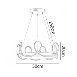 Suspension moderne Couronne Suspension Aluminium 1 Lumière