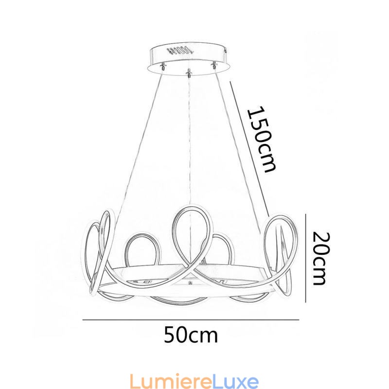 Suspension moderne Couronne Suspension Aluminium 1 Lumière