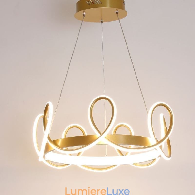 Suspension moderne Couronne Suspension Aluminium 1 Lumière