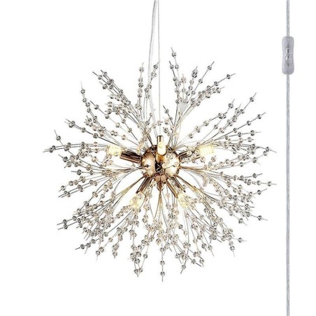 Lustre feu d'artifice 8 lumières, suspension pissenlit Lustre feu d'artifice 8 lumières, suspension pissenlit