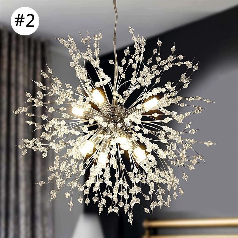 Lustre feu d'artifice 8 lumières, suspension pissenlit