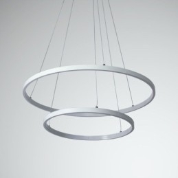 Suspension simple et moderne en aluminium à double anneau
